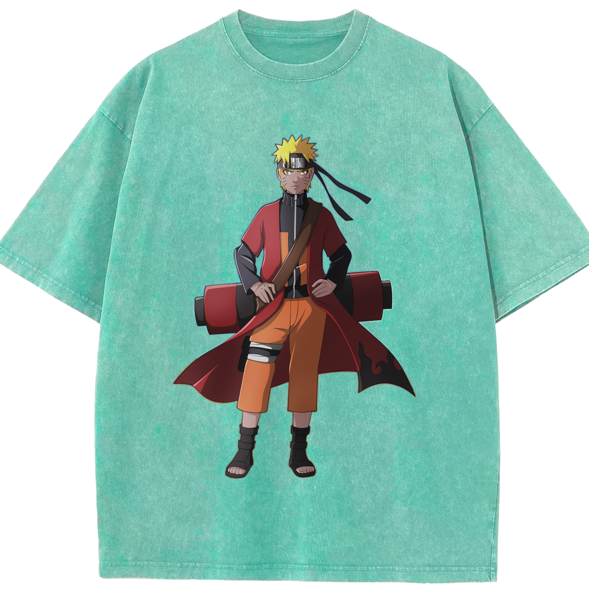 （画像用） NARUTO -ナルト- うずまき ナルト Uzumaki Naruto 綿100% ヴィンテージ風 半袖Tシャツ（フロントプリント）